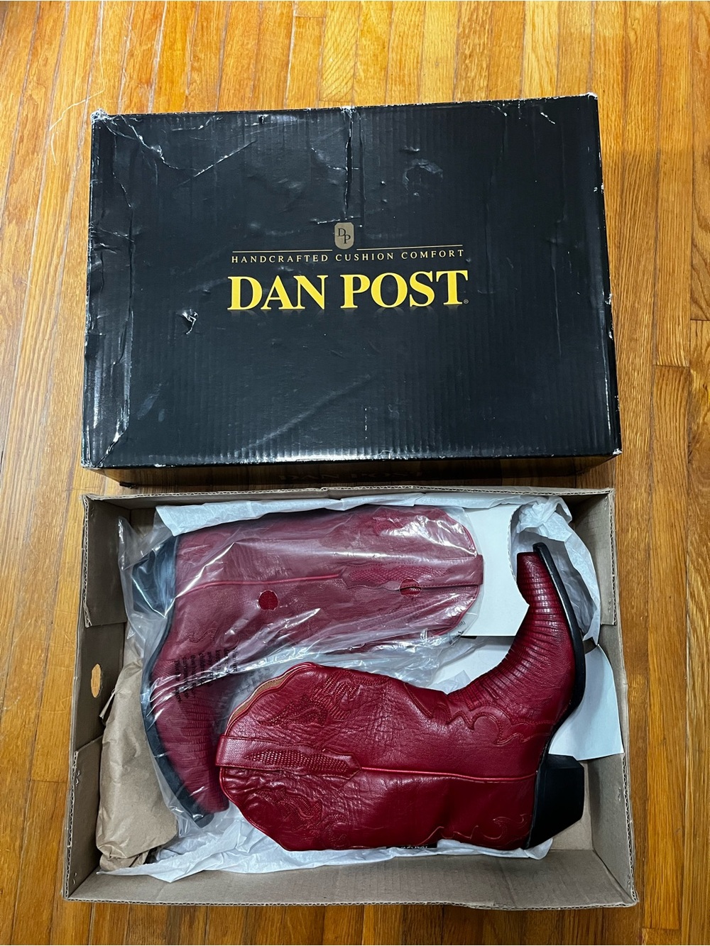 Dan Post Red Leather Western Boots womens 7 new